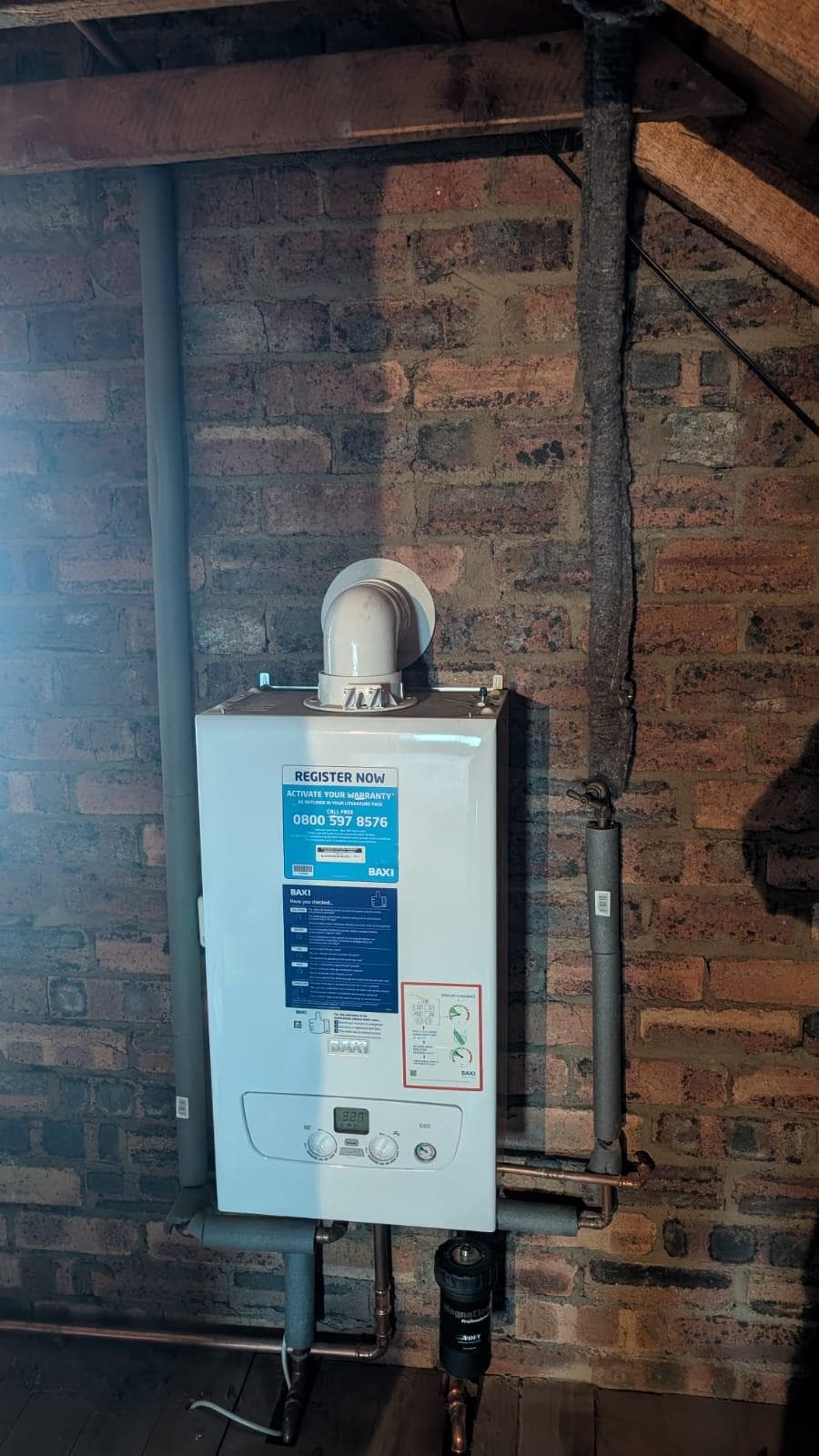 New combi boiler supplied and fitted by First Plumb Solutions in Fife