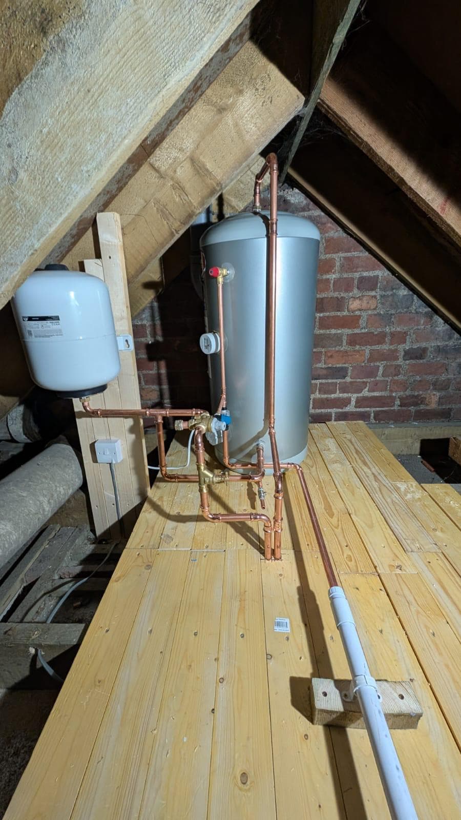 First Plumb plumber working on copper pipework in Kirkcaldy