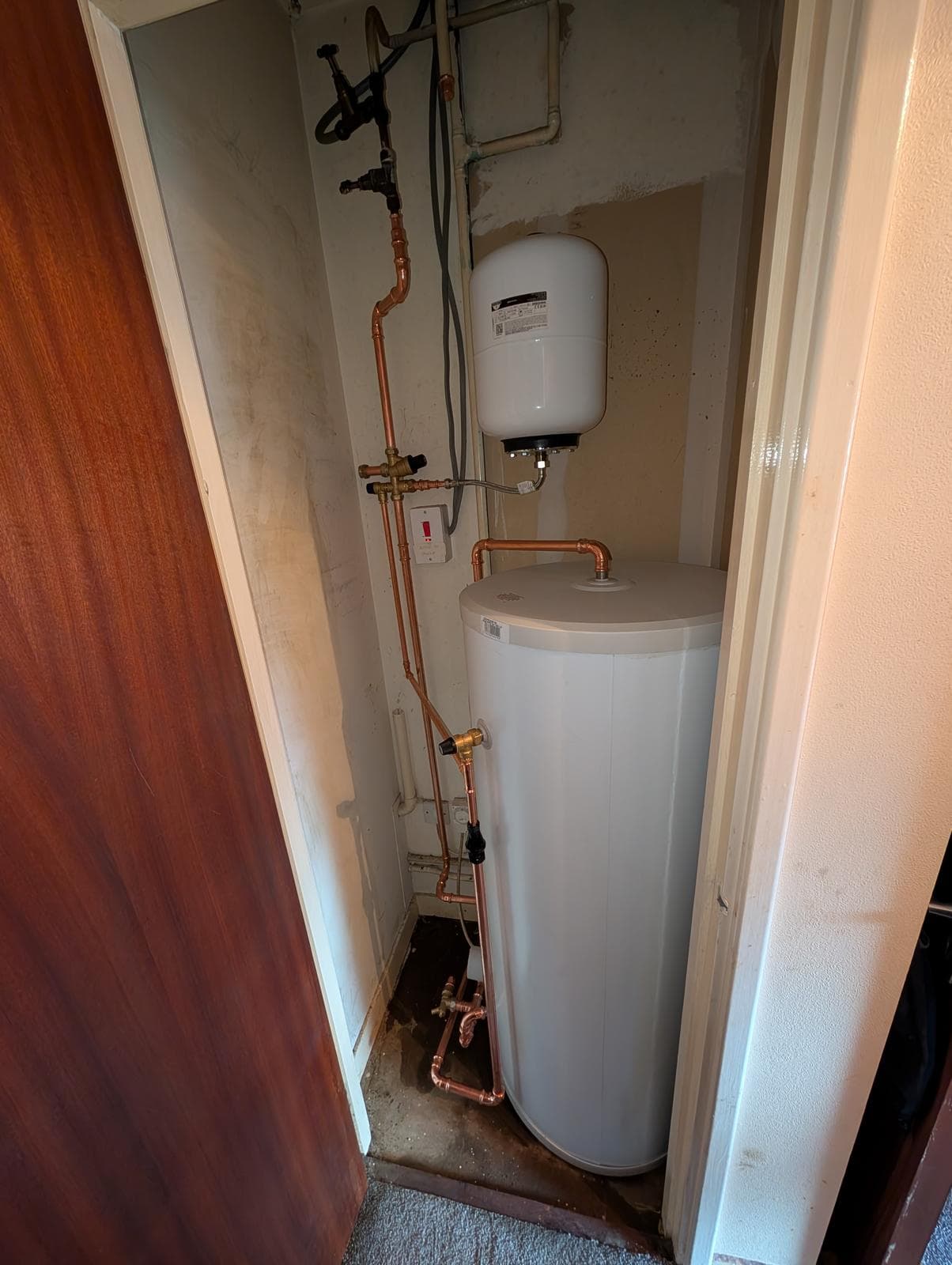Clean central heating pipework and cylinder installed by First Plumb Solutions in Fife